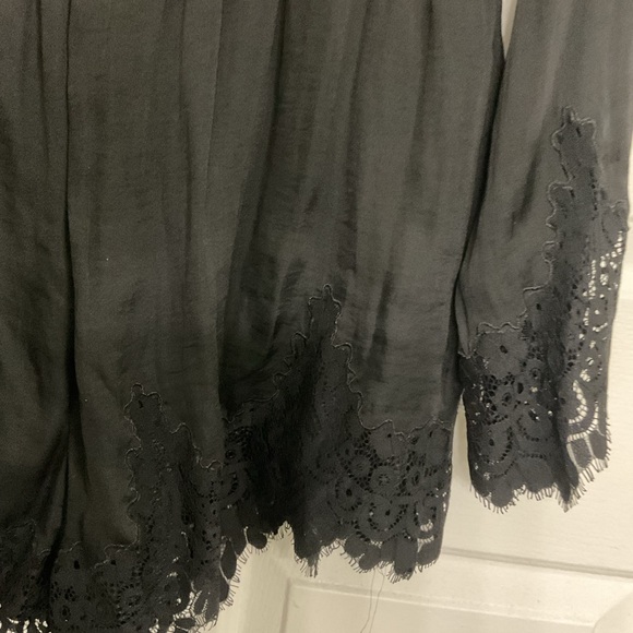 Kendall & Kylie Black Lace Detail Pajama Romper - Picture 8 of 9